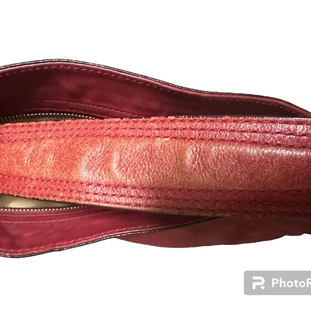 Coach red leather shoulder bag. Any purchase at my life so gets entry for raffle - Picture 3 of 9